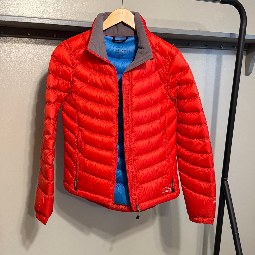 L.L. Bean Red and Blue Puffer Jacket